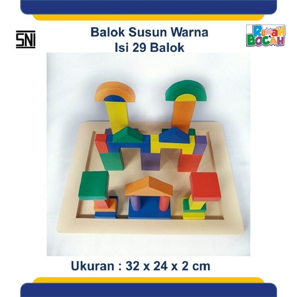 Jual Mainan Edukasi Anak Balok Warna Untuk Anak