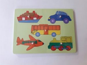 Jual Puzzle Kayu kendaraan untuk anak Murah