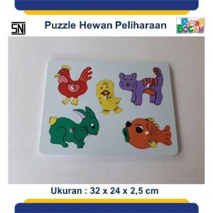 Jual Mainan Puzzle Kayu Hewan Peliharaan