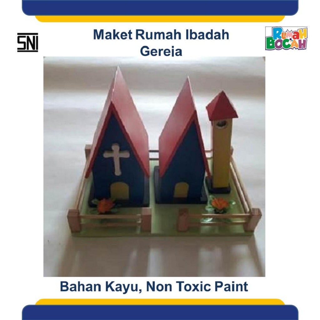 Jual Mainan Edukasi Untuk Balita Maket Miniatur Rumah Ibadah Gereja