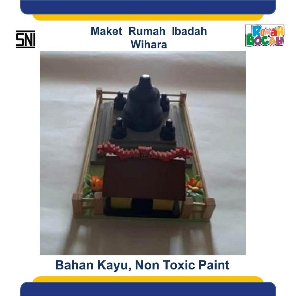 Jual Mainan Kayu Edukatif Maket Miniatur Rumah Ibadah Wihara