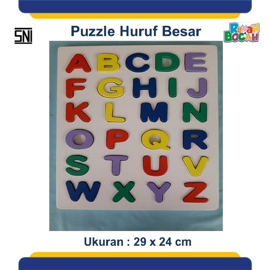 Jual Puzzle Kayu Anak Huruf Besar