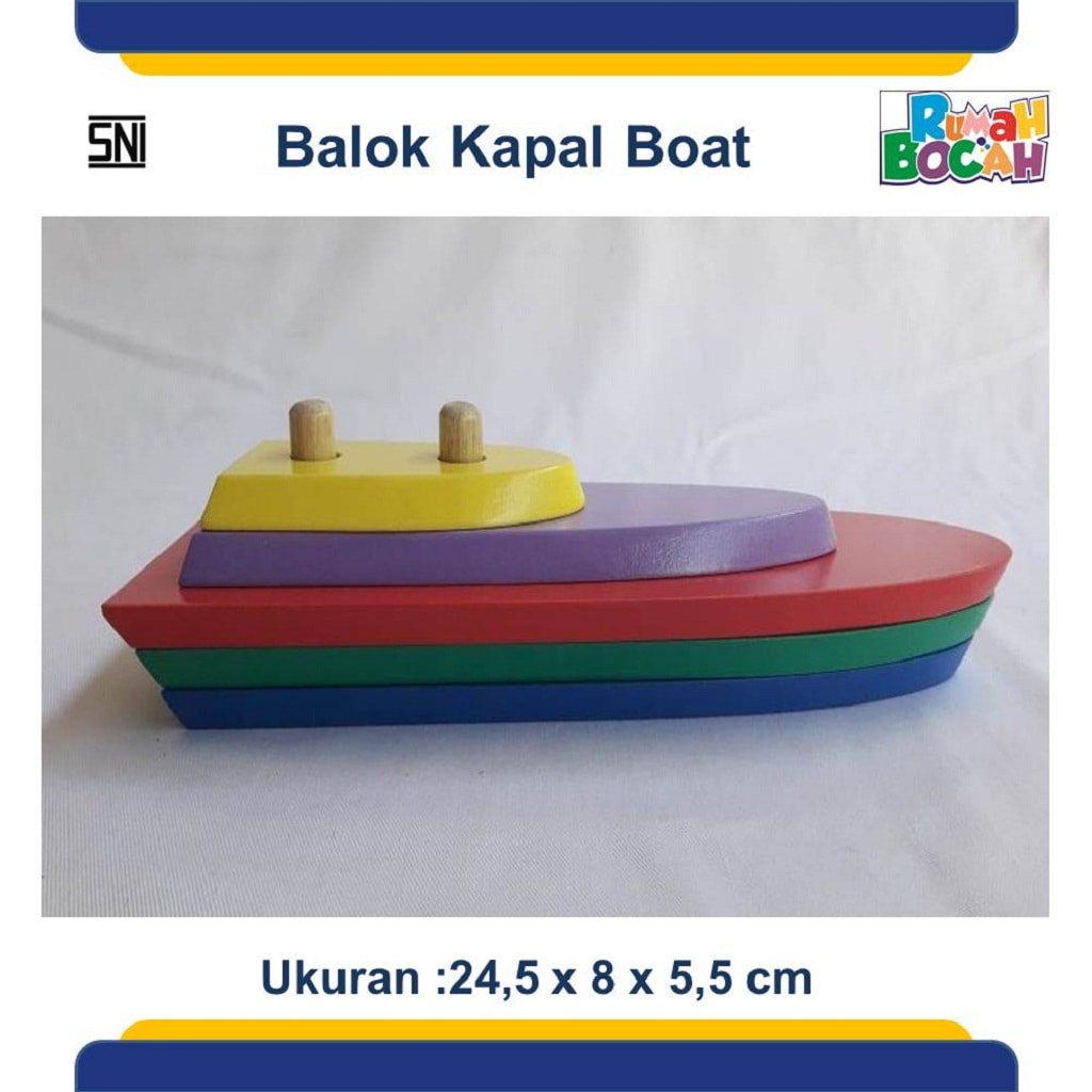 Pusat Mainan Edukasi Anak Balok Kapal Boat