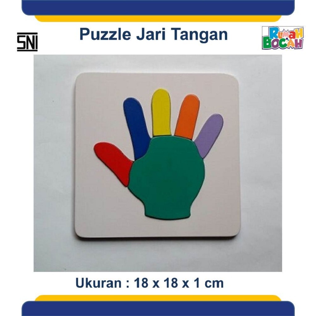 Puzzle Kayu jari tangan Untuk Anak