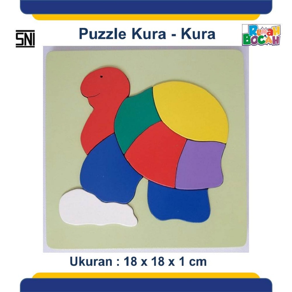 Jual Puzzle Kayu Hewan Kura - Kura