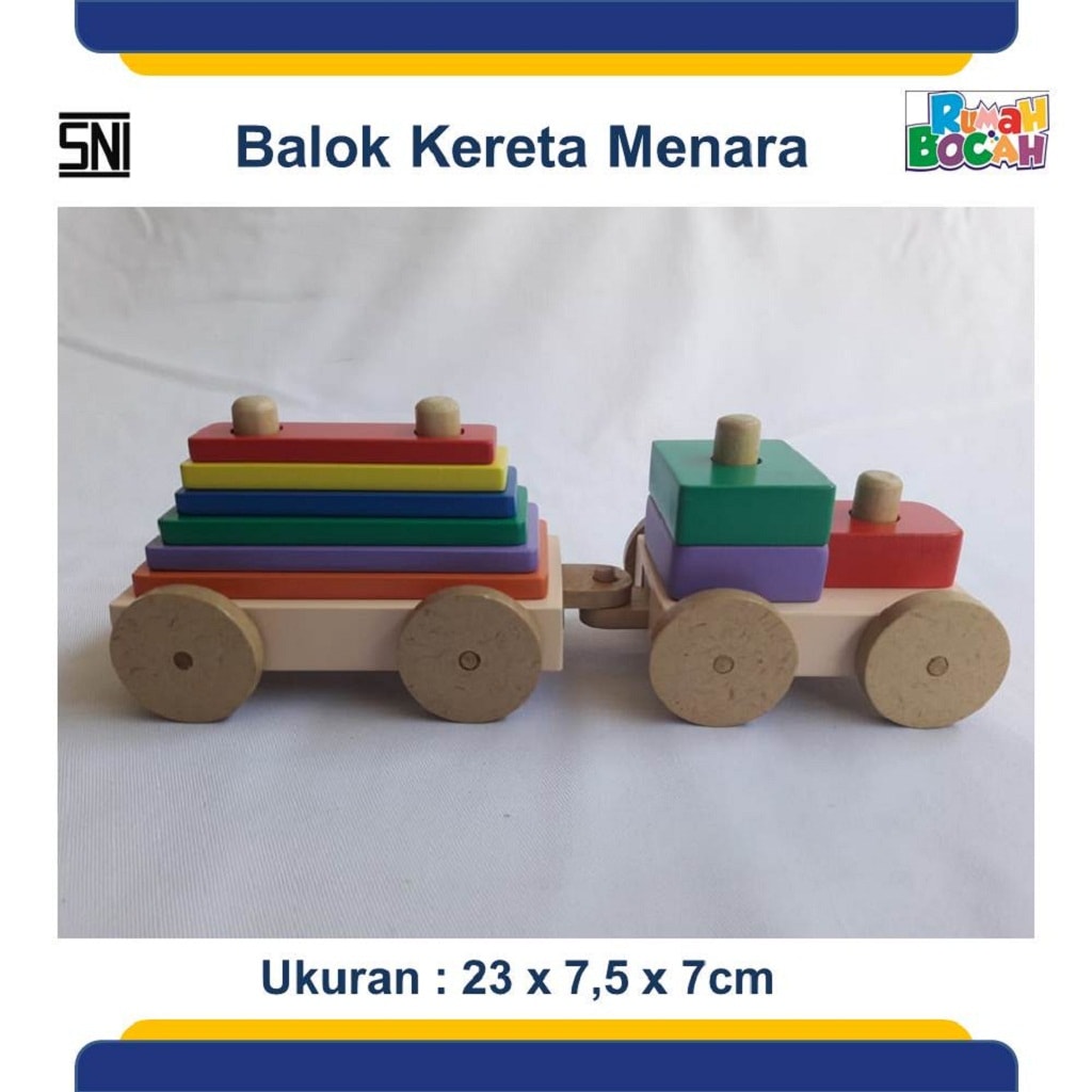 Toko Mainan Edukatif Balok Kereta Menara