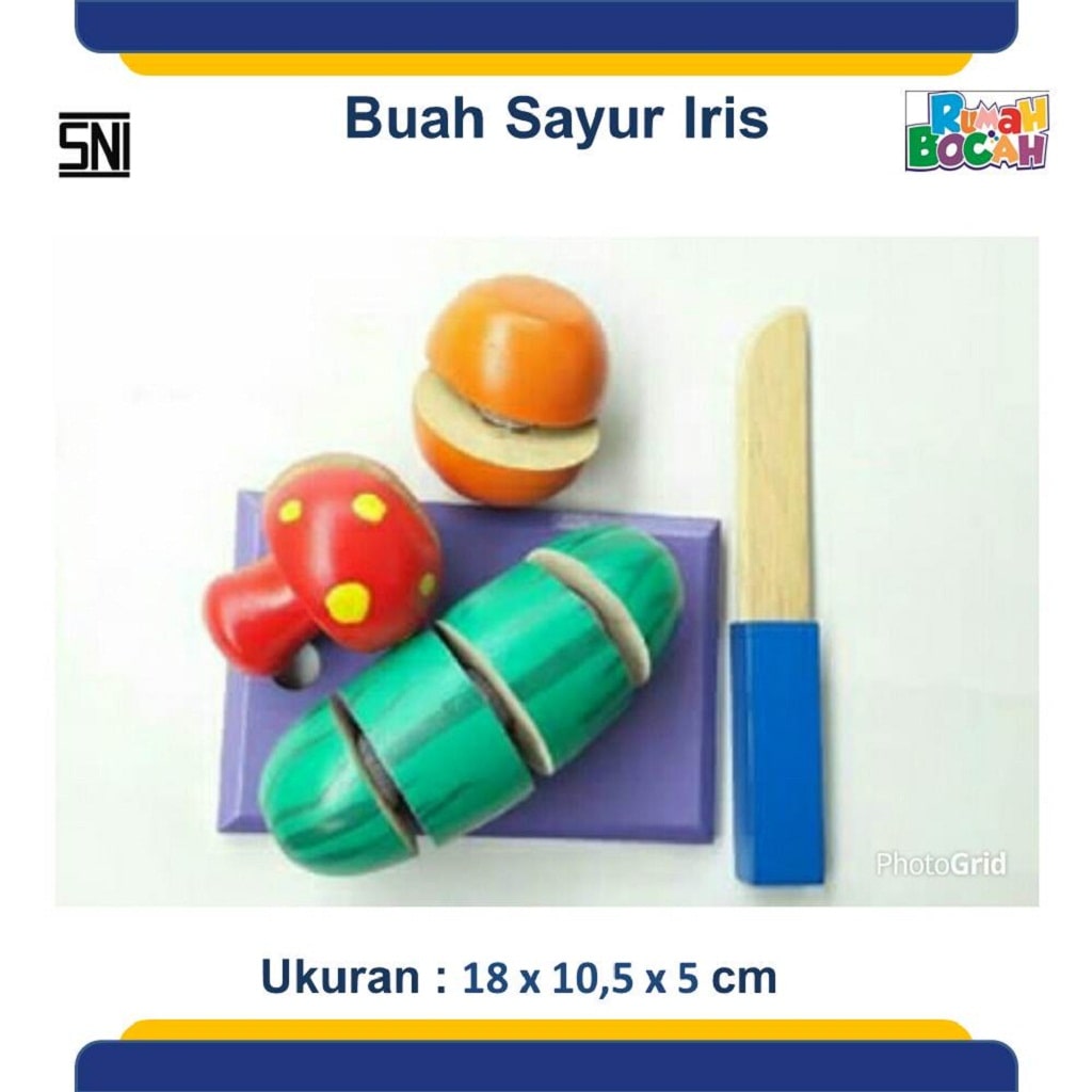 Jual Alat Peraga Tk Buah Sayur Potong Iris